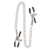 Затискачі на соски TABOOM Nipple Play Adjustable Clamps With Chain зі сріблястим ланцюжком