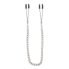 Затискачі на соски з ланцюжком Taboom Nipple Play Tweezers With Chain, сріблясті