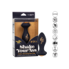 Анальна пробка з вібрацією Naughty Bits CalExotics, із кристалом, силіконова, чорна, 10.7 х 3.2