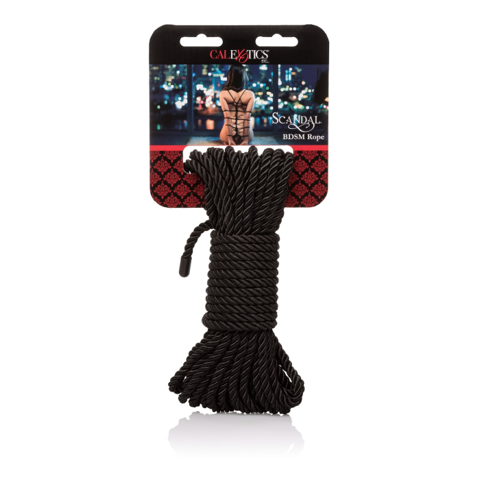 Бондажна мотузка Scandal CalExotics, чорна, 10 м