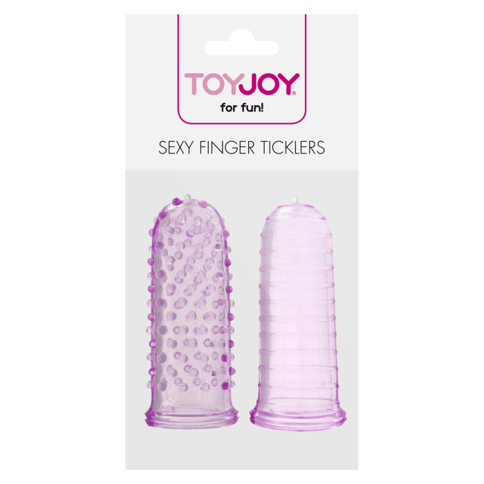 Набір рельєфних насадок на палець Sexy finger фіолетовий, 7 х 3 см