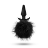 Анальний затор, заячий хвостик, чорний ANAL ADVENTURES PLATINUM RABBIT TAIL PLUG