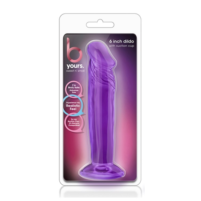 Фалоімітатор реалістичний, на присосці Blush B Yours Sweet N фіолетовий, 16.5 х 3.8 см