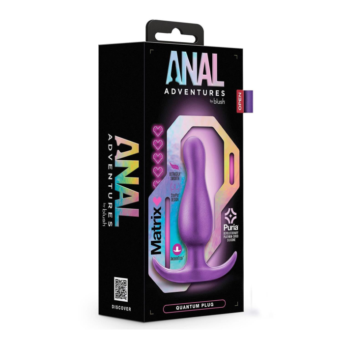 Анальна пробка з вигнутим кінчиком та якірним стопером Anal Adventures Blush, силіконова