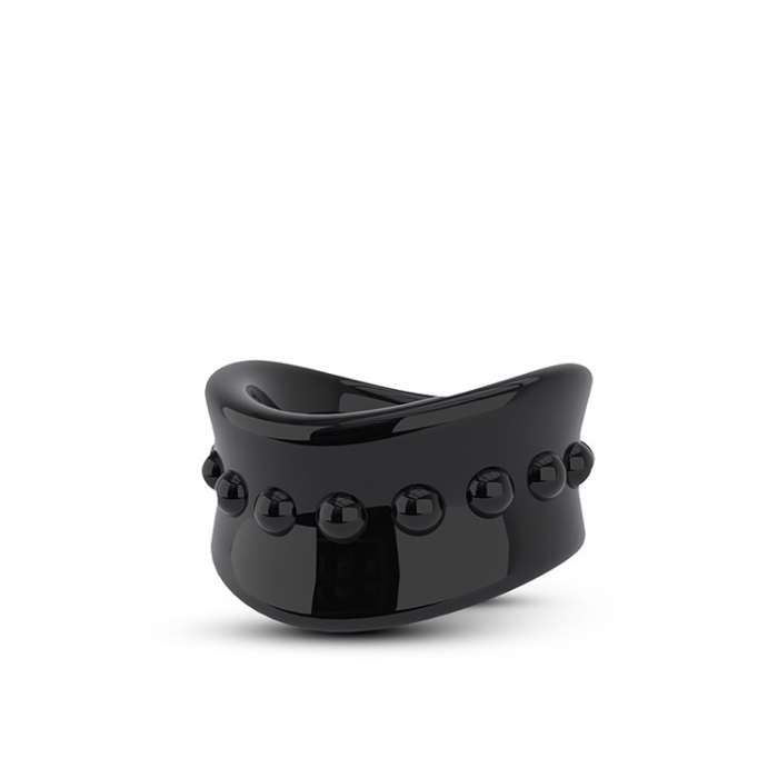 Ерекційна насадка Stay Hard Beef Ball Stretcher чорна, 5 см