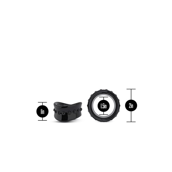 Ерекційна насадка Stay Hard Beef Ball Stretcher чорна, 5 см
