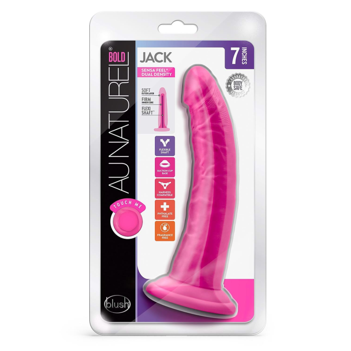 Фалоімітатор реалістичний на присосці Blush Au Naturel Bold Jack рожевий, 19 х 3.8 см