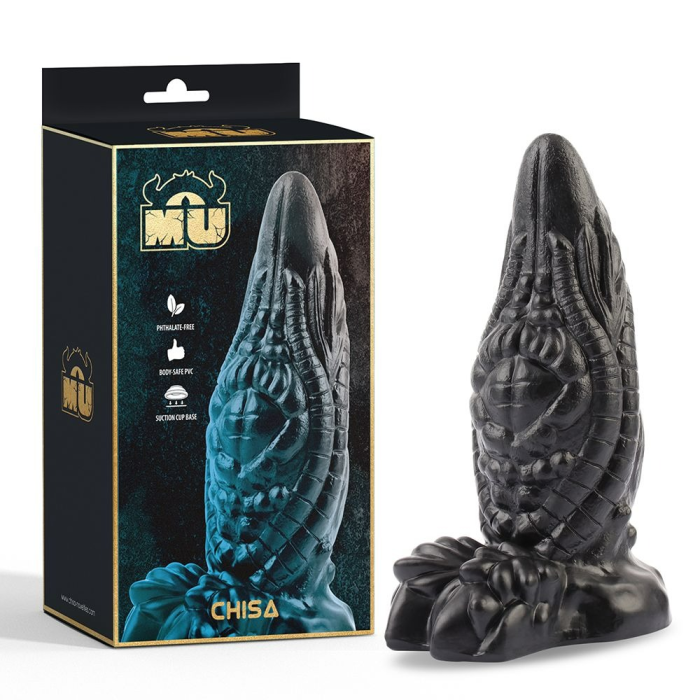 Фалоімітатор у вигляді монстра CHISA MU чорний, 19 см х 5 см