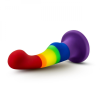 Фалоімітатор Pride, на присосці, райдужний, 13 х 2.9 см