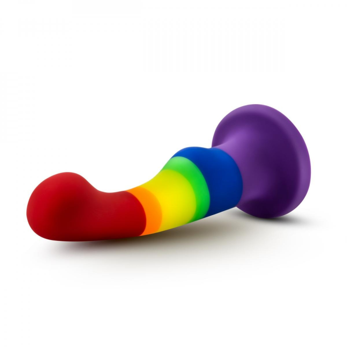 Фалоімітатор Pride, на присосці, райдужний, 13 х 2.9 см