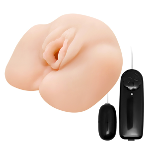 Мастурбатор реалістичний Baile Ultra Realistic Vagina, у вигляді вагіни, з вібрацією, бежевий, 15 х 14 см