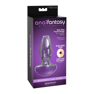 Анальна пробка з тунелем Pipedream Anal Fantasy скляна, прозора, 9.6 х 2 см