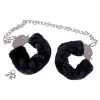 Наручники металеві You2Toys Bigger Furry Handcuffs із чорним хутром