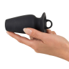 Анальна пробка з тонеллем You2Toys, силіконова, чорна, 10 х 5 см