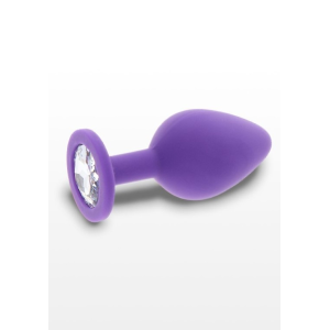 Анальна пробка із прозорим кристалом Toy Joy Diamond Booty Jewel фіолетовий, Medium