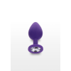 Анальна пробка із прозорим кристалом Toy Joy Diamond Booty Jewel фіолетовий, Medium