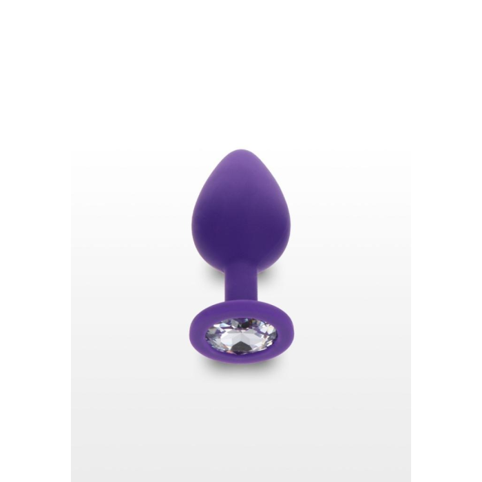 Анальна пробка із прозорим кристалом Toy Joy Diamond Booty Jewel фіолетовий, Medium