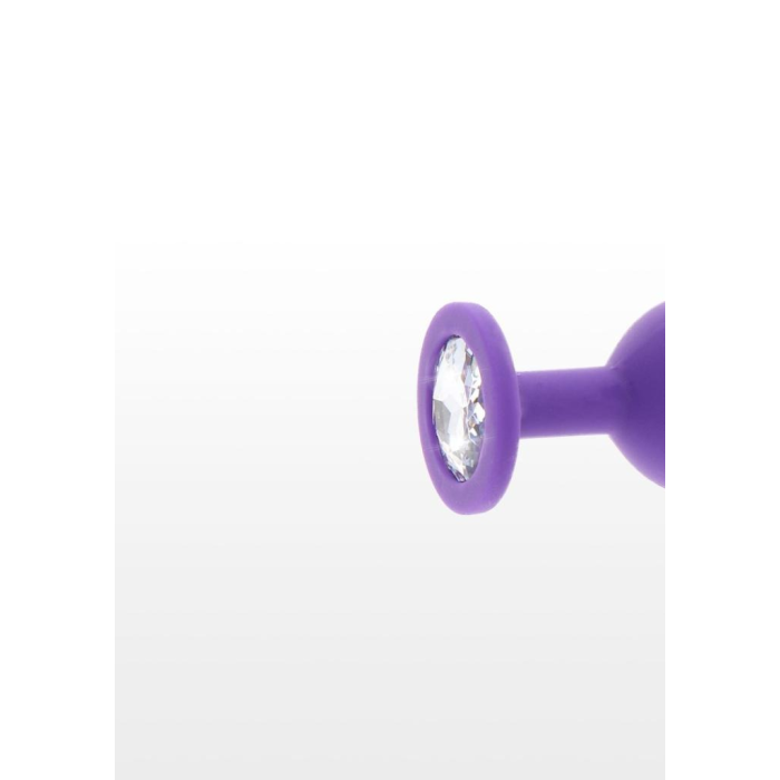 Анальна пробка із прозорим кристалом Toy Joy Diamond Booty Jewel фіолетовий, Medium