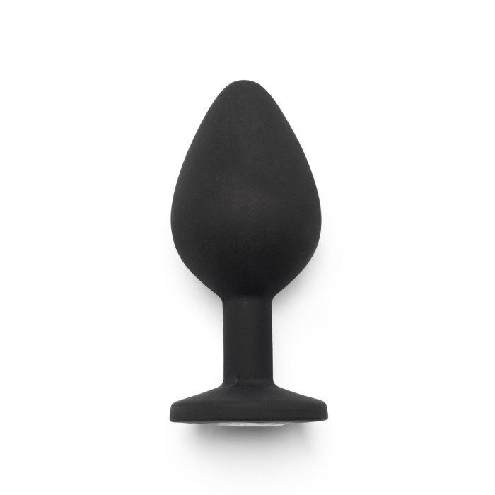 Анальна пробка з кристалом ToyJoy Diamond Booty Jewel, чорний, Medium