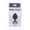 Анальна пробка з кристалом ToyJoy Diamond Booty Jewel, чорний, Medium