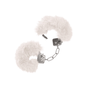 Наручники з хутром, металеві California Exotic Ultra Fluffy Furry Cuffs, білий