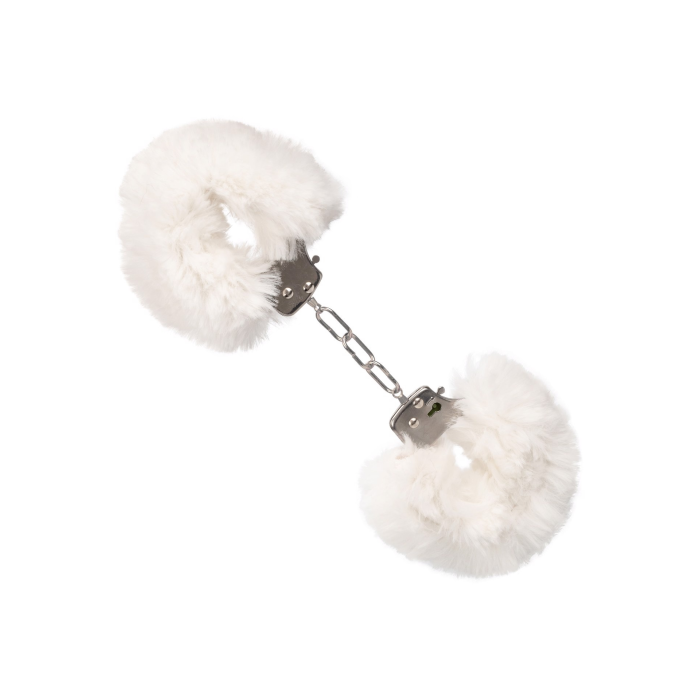 Наручники з хутром, металеві California Exotic Ultra Fluffy Furry Cuffs, білий