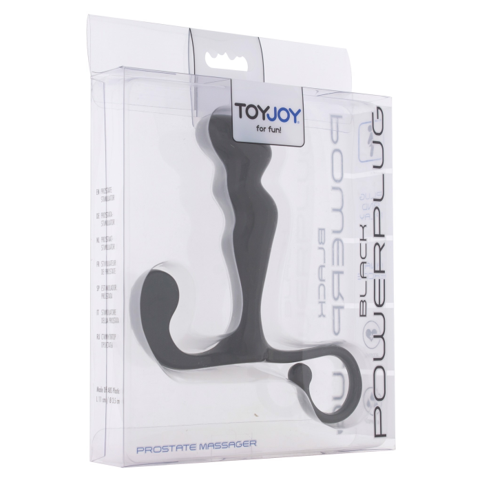 Масажер простати Toy Joy з фігурною ручкою, чорний