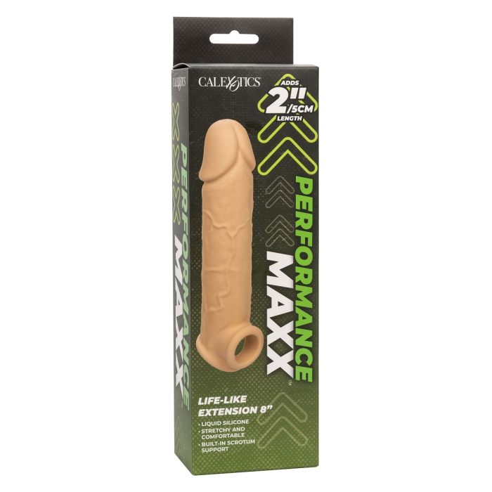 Насадка для пениса удлиняющая CalExotics Performance Maxx с отверстием для мошонки.
