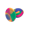 Анальна силіконова пробка CalExotics Cheeky Tie-Dye Plug, різнокольорова, Medium