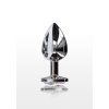 Анальна пробка металева Toy Joy Starlight Booty Jewel з білим кристалом, Large
