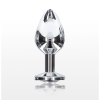 Анальна пробка металева Toy Joy Starlight Booty Jewel з білим кристалом, Medium