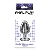 Анальна пробка металева Toy Joy Starlight Booty Jewel з білим кристалом, Medium