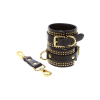 Наручники Taboom Vogue Studded Wrist Cuffs Set із веганської шкіри, чорні