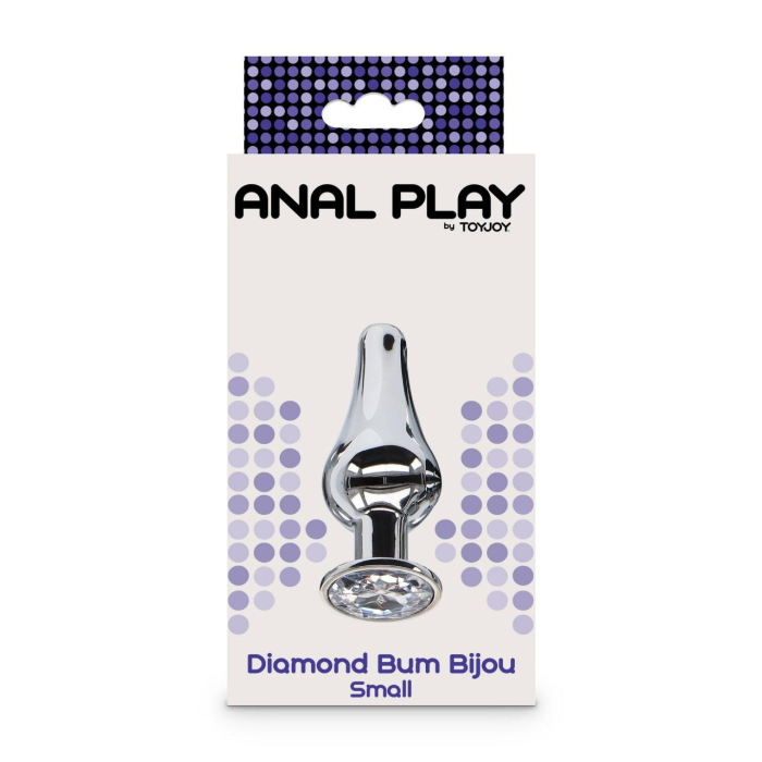 Анальна пробка із кристалом Toy Joy Diamond Bum Bijou, сріблястий, Small