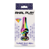 Анальна пробка металева зі стразом ToyJoy Twilight Bum Bijou, райдужний, Medium