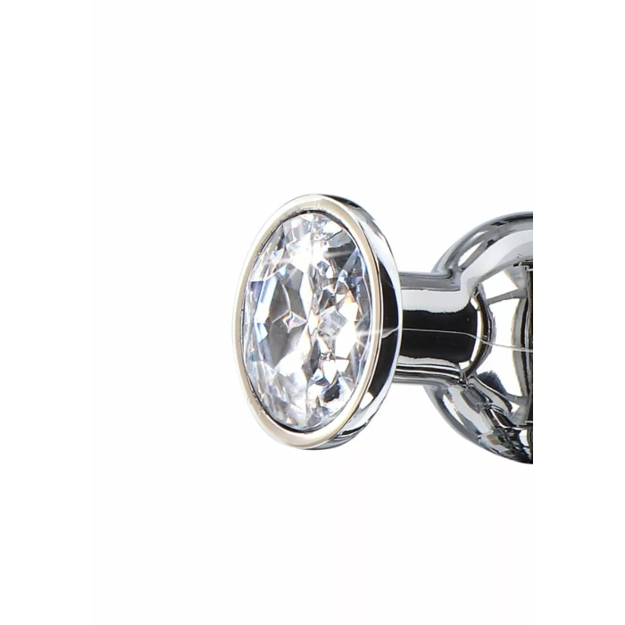 Анальна пробка із кристалом Toy Joy Diamond Bum Bijou сріблястий, Medium