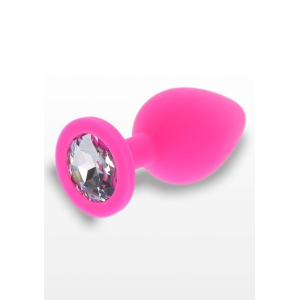 Анальна пробка з кристалом Toy Joy Diamond Booty Jewel рожевий, Large