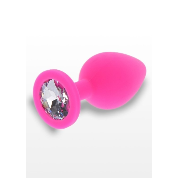 Анальна пробка з кристалом Toy Joy Diamond Booty Jewel рожевий, Large