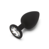 Анальна пробка Toy Joy Diamond Booty Jewel з кристалом, чорний, Large