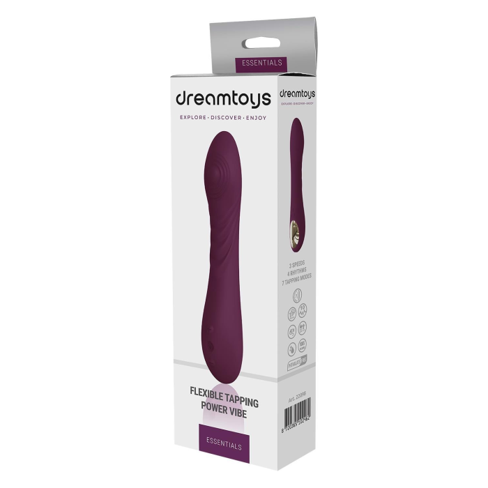 Вібратор гнучкий з пульсацією Dream Toys Essentials Tapping Power Vibе, фіолетовий