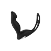 Масажер простати з вібрацією Dream Toys Cheeky Love P-Pleaser з кільцем для пеніса та яєчок, чорний