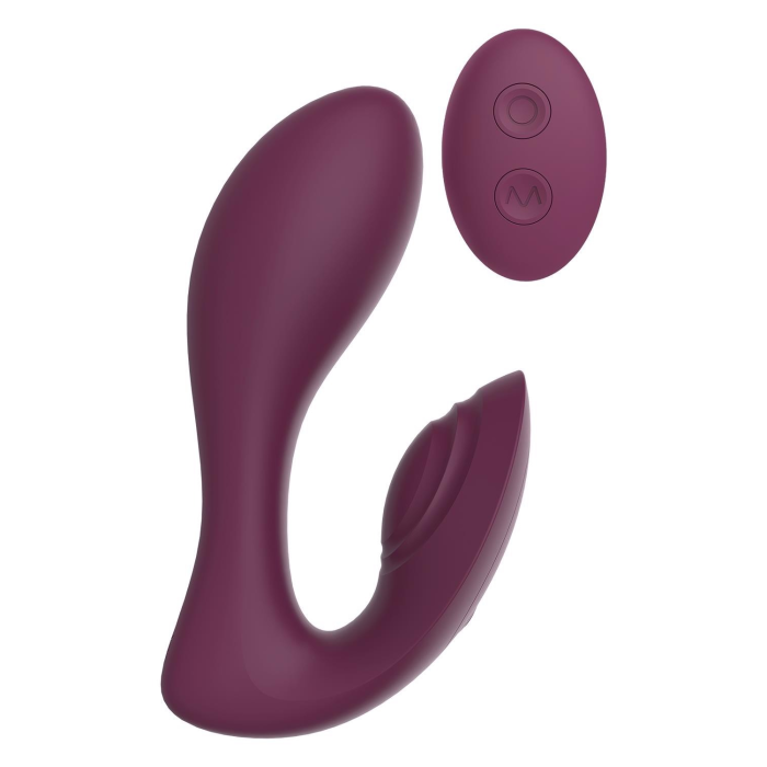 Вібратор подвійний стимуляцією з пультом керування Dream Toys Essentials Ultra Dual Vibe, фіолетовий