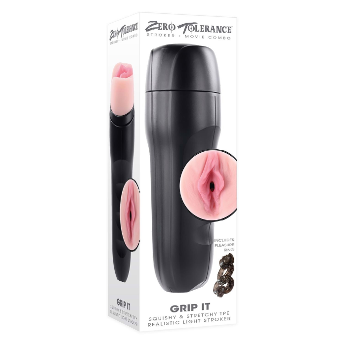 Мастурбатор Вагіна у колбі Zero Tolerance Grip it Light, тілесний