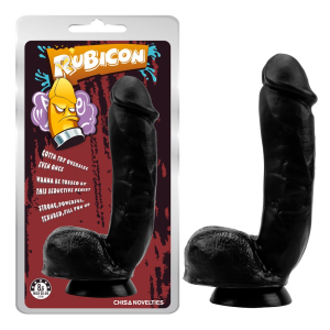 Фалоімітатор на присосці China Rubicon Thrust Her Penis 22 см, чорний