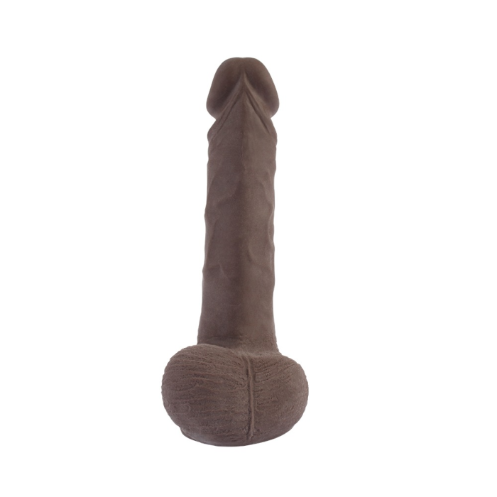Фалоімітатор з мошонкою на присосці Chisa T-skin ReaL Desire Sniper, коричневий