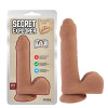 Фалоімітатор з мошонкою на присосці Chisa T-skin ReaL Secret Explorer, бежевий, 20 см