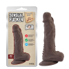 Фалоімітатор з мошонкою на присосці Chisa T-skin ReaL Sensual Fucker, коричневий