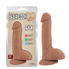 Фалоімітатор реалістичний з мошонкою на присосці Chisa T-skin ReaL Basix Сock, бежевий, 22.5 см
