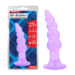 Анальна пробка ялинка Chisa Hi-Rubber, фіолетовий