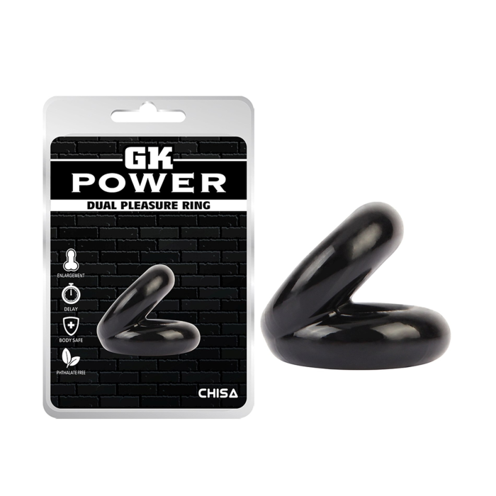 Ерекційне кільце подвійне Chisa GK Power Dual Pleasure, чорний